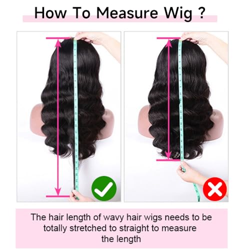 Jamoro 13x6 Lace Front Wigs Human Hair 200% Density 28 Inch Body Wave Lace Front Wigs Human Hair Pre Plucked Real Human Hair Wig with Baby Hair Glueless Wigs Human Hair Lace Front Wigs