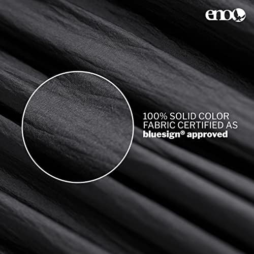 ENO SingleNest Hammock - Lightweight, 1 Person Portable Hammock - for Camping, Hiking, Backpacking, Travel, a Festival, or The Beach - Black/Charcoal