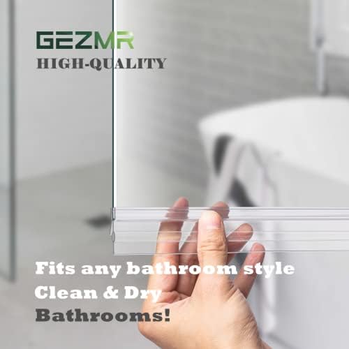 2-Pack Frameless Shower Door Bottom Seal (1/4'' X 39'') Clear Glass Shower Door Seal Strip Shower Door Sweep can Covers up to 22mm Gap - Stop Leaks