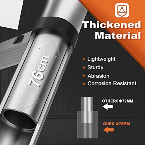 Telescoping Ladder, SocTone 10.5 FT Aluminum Lightweight Extension Ladder with 2 Triangle Stabilizers, Heavy Duty 330lbs Max Capacity, Multi-Purpose Collapsible Ladder for Household or Outdoor Work