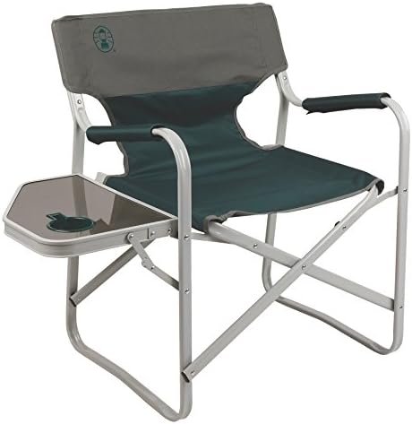 Coleman Outpost Elite Folding Camp Chair with Side Table & Cup Holder, Weather-Resistant Portable Chair with Arm Rests