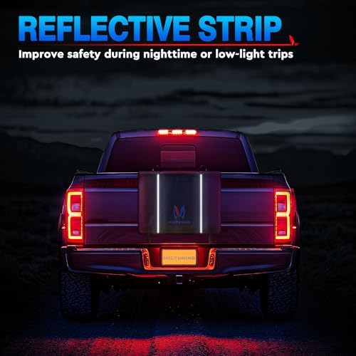 MICTUNING Tailgate Bike Pad for Mountain Bike, Secure 2 Bikes on Truck, ScratchResistant Tailgate Pad with Reflective Strips and Tool Pocket, for Outdoor Bicycle Transportation