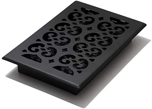 Decor Grates STH610 Classic Collection Floor Register, 6x10 Inches, Textured Black