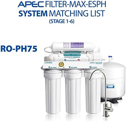 APEC Water Systems FILTER-MAX-ESPH 75 GPD Complete Replacement Filter Set for ESSENCE Series Alkaline Reverse Osmosis Water Filter System