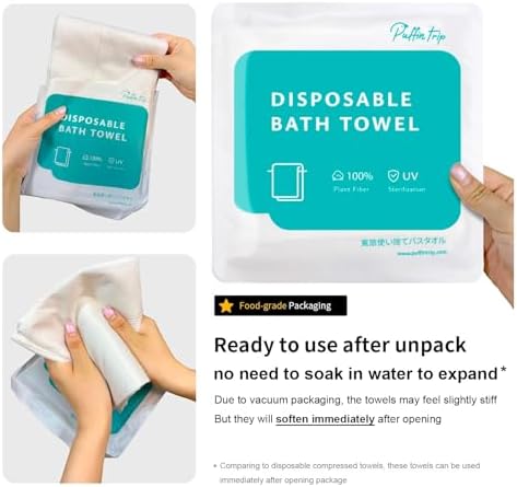 10 Pack Disposable Bath Towels Durable Large Portable Thicken Camping Towels for Travel Hotel Business Trip Swimming Pet Towels Sauna Spa Hot Spring Water Play 55''X27.5''