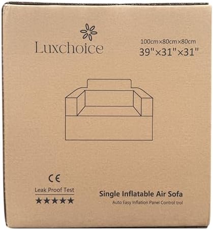 Inflatable Couch Multifunctional Durable Inflatable Sofa with Built in Pump Inflatable Furniture Portable Blow Up Couch for Camping Outdoor Travel Home Backyard