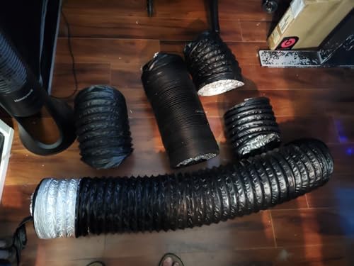 AC Infinity Flexible 8-Inch Aluminum Ducting, Heavy-Duty Four-Layer Protection, 25-Feet Long for Heating Cooling Ventilation and Exhaust