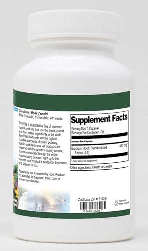 Extra Strength Burdock Root 4:1 Extract - 450 mg (100 Capsules, ZIN: 511254) - 2 Pack