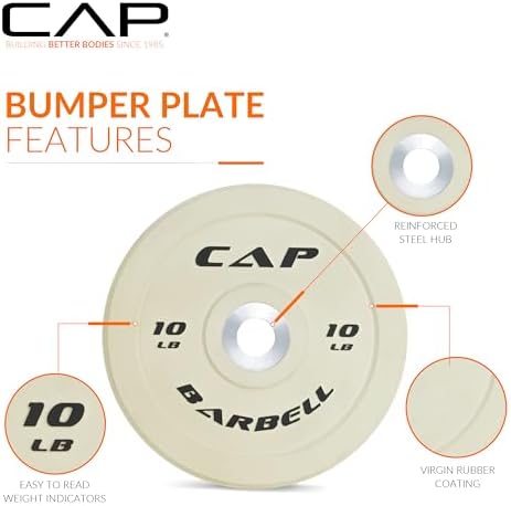 CAP Barbell Rubber Olympic Bumper Plate | Multiple Options/Colors