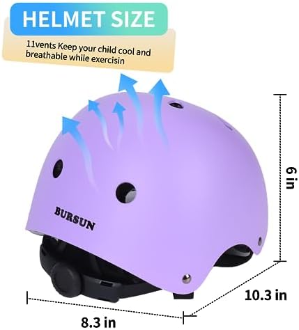 Kids Bike Helmet Ventilation & Adjustable Toddler Helmet for Ages 2-14 Kids Boys Girls Multi-Sport Helmet for Skateboard Roller Skateing Bicycle Scooter blance Bike