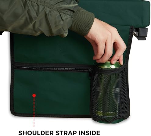 SPORT BEATS Stadium Seats with Back Support Bleacher Chairs with Back and Cushion Thick Padded Bleacher Seats Includes Shoulder Strap