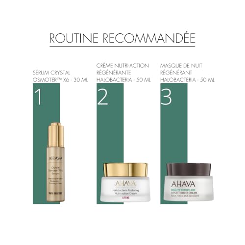 AHAVA Crystal Osmoter X6 Serum - Revolutionary Youth Booster & Intense Wrinkle Reduction, Enhances Youthful Glow & Firming, Enriched with Exclusive Blend of Dead Sea Osmoter & Jojoba Oil, 1 Fl.Oz