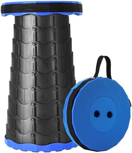 Upgraded Foldable Stool Thickened, Portable Collapsible Stool, Camping Chairs for Hiking Tours, BBQ, Parties, Outdoor Activities (Blue)