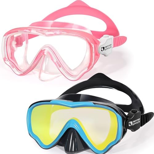 Kids Swimming Goggles Swim Mask with Nose Cover for Kids Youth 3-15, Anti-Shattered Lens UV Protection No-leak