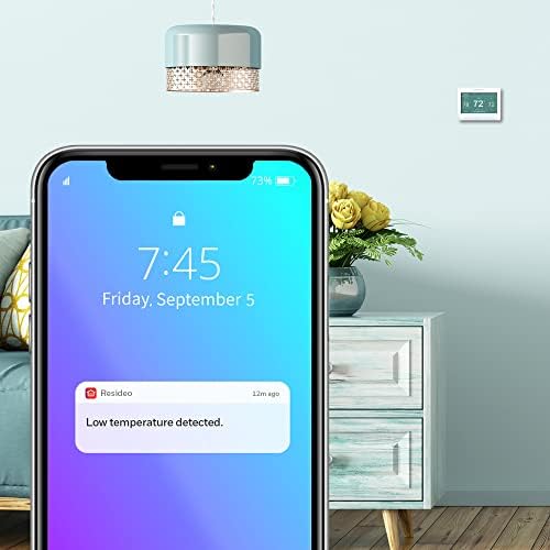 Honeywell Home Smart Color Wi-Fi Programmable Touch Screen Thermostat, Energy Star, Alexa Ready, White - C-Wire Required, Not Compatible with Line Volt Heating, RTH9600WF