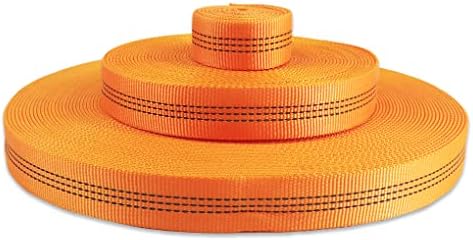 NewDoar CE UIAA Certified 1 Inch Nylon Webbing Strap/Tubular Climbing Webbing - Heavy Duty Strap for Rescue, Climbing, Harnesses, Rock Work, & Firefighting