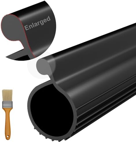 Garage Door Seal P Bulb – 16.8ft Flexible Weatherproof TPE Seal for Single-Channel Doors, Easy DIY Installation, Extreme Temperature Protection, Prevents Drafts, Noise Reduction, Saves Energy