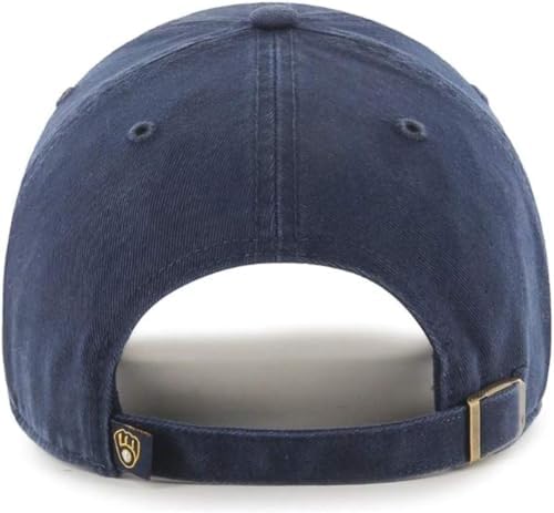 47 Brand MLB Team Color Home Primary Logo Clean Up Adjustable Baseball Cap Hat, Adult One Size Fits All