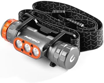 NEBO Transcend 1500 Rechargeable Headlamp | 1,500 Lumens, 5 Light Modes, Detachable Magnetic Work Lamp, Waterproof, Bright LED Head Light for Hiking & Camping, Includes USB Charging Cable