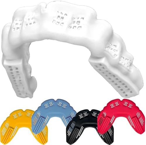 Bulletproof: World’s Thinnest Most Breathable Mouthguard is 3X Stronger! MMA Football Basketball Hockey Lacrosse Rugby BJJ Boxing Sports Mouth Guard Grinding Teeth. Men Women Adult Youth Kids Braces