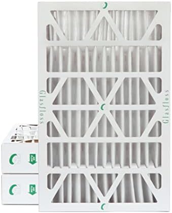 Glasfloss 16x25x4 MERV 10 (FPR 5-6) 4" Inch Pleated Air Filters Box of 3. Actual Size: 15-1/2 x 24-1/2 x 3-3/4