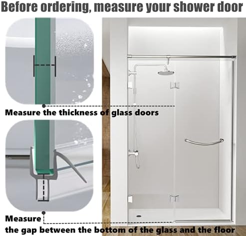 2-Pack Ultra Clear Shower Door Bottom Seal (3/8'' X 39'', Polycarbonate) Frameless Glass Shower Door Seal Strip Shower Door Sweep - Stop Shower Leaks and Create a Water Barrier