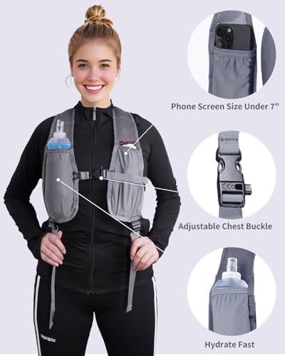 15L Small Hiking Backpack with Chest Pockets for Phone, Ultralight Hiking Daypack with Sternum Straps, Lightweight Foldable Packable Back Pack for Women Men(patent pending)