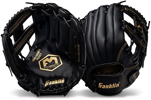 Franklin Sports Baseball + Softball Gloves - Field Master Adult + Youth Baseball + Softball Gloves - Right Hand + Left Hand Gloves - Infield + Outfield Mitts - Multiple Sizes + Colors