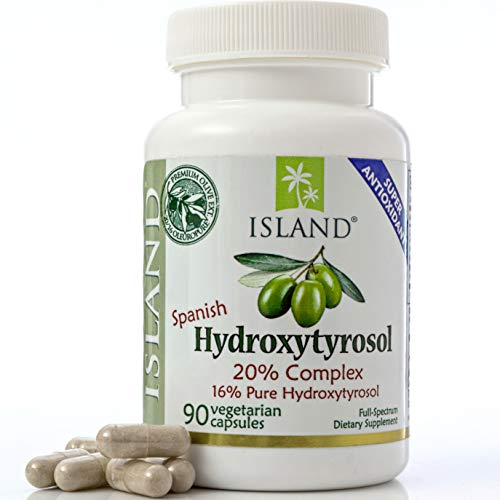 Island Nutrition, 20% Hydroxytyrosol Complex™ Olive Fruit Extract - Super Strength 100% Grown & Extracted in Spain. 90 Capsules, 100 mg, from The Maker of Real European Olive Leaf Extract