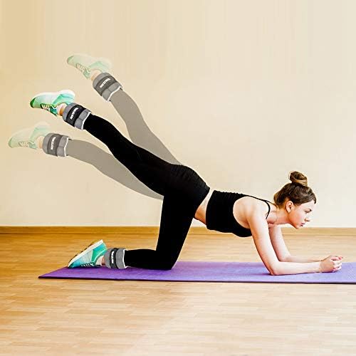 1 Pair 2 3 5 10 Lbs Adjustable Ankle Weights for Women Men Kids, Strength Training Wrist and Ankle Weights Sets for Gym, Fitness Workout, Running, Lifting - Black Grey Pink Blue Purple