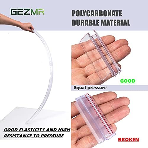 2-Pack Ultra Clear Shower Door Bottom Seal (1/4'' X 39'', Polycarbonate) Frameless Glass Shower Door Seal Strip Shower Door Sweep - Stop Shower Leaks and Create a Water Barrier