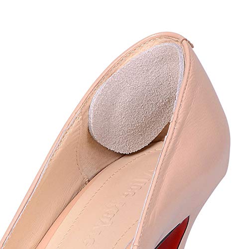 10 Pairs Ultra Soft Leather Heel Grips by Pedimend™ | Shoes Too Big | Eliminates Slipping and Rubbing | Prevent Blisters - Skin Irritation/Soreness | Odor Resistant | Foot Care (Suede Leather