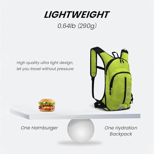 Hydration Pack Backpack for Women & Men, Lightweight Water Backpack with 2L Water Bladder for Hiking Cycling Running Biking
