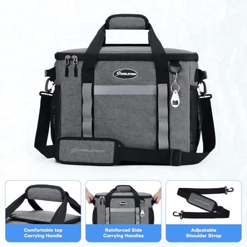 Maelstrom Soft Cooler Bag,Collapsible Soft Sided Cooler,24/30/60/75 Cans Beach Cooler,Ice Chest,Large Leakproof Camping Cooler,Portable Travel Cooler for Grocery Shopping,Camping,Road Trips