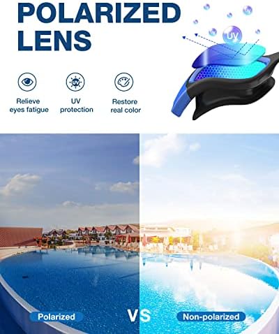 ZIONOR G1 Polarized Swimming Goggles for Unisex Adult Women Anti Fog 100% Anti UV Diving Goggles