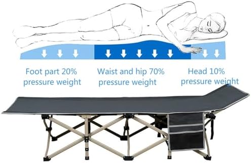 Yaheetech Folding Camping Cot, Portable Military Canvas Sleeping Bed, Outdoor Comfortable Lightweight Bed with Carry Bag for Hiking, Backpack Travel, Home & Office