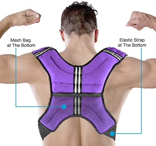 Weighted Vest Weight Vest for Men Women Kids Weights Included, Body Weight Vests Adjustable for Running, Training Workout, Jogging, Walking