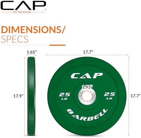 CAP Barbell Rubber Olympic Bumper Plate | Multiple Options/Colors