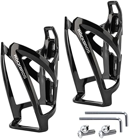 ROCKBROS Bike Water Bottle Holder Ultra-Light Bicycle Bottle Cages with Screws Tool, Universal Bike Cup Holder for Road MTB Mountain Bikes Cycling Accessories(2 Pack)