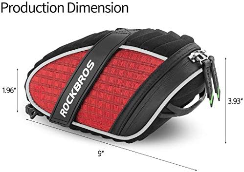 ROCKBROS Bike Saddle Bag Bicycle Seat Bag 3D Shell Saddle Bag Under Seat Cycling Seat Pack for Mountain Road Bike Bicycle Red