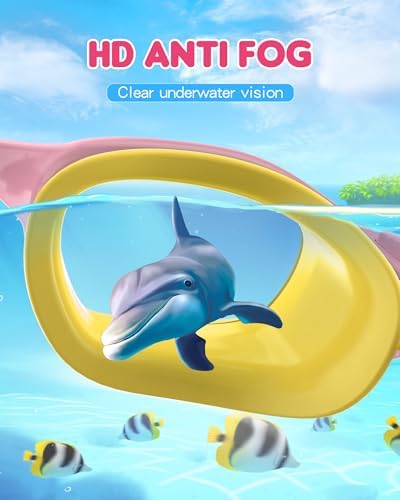 Kids Swim Goggles,Swimming Goggles for Kids 6-14, Anti-Fog UV Protection Pool Glasses for Boys Girls
