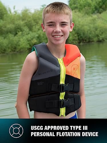 HyperLite Elite Kids Life Jacket, US Coast Guard Approved, Great for Any Water Sports Activity Including Boating, Paddle & Swimming
