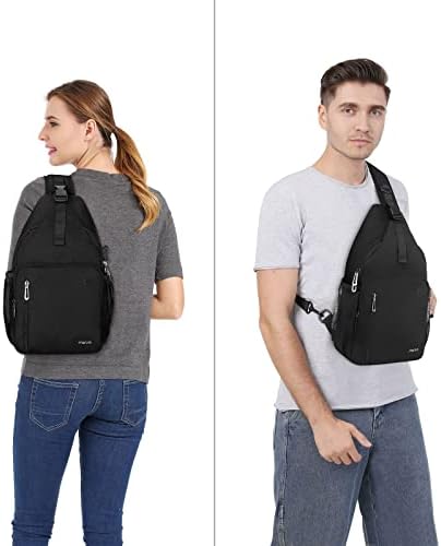 MOSISO Sling Backpack Bag, Crossbody Shoulder Bag Travel Hiking Daypack Chest Bag with Front Square Pocket&USB Charging Port