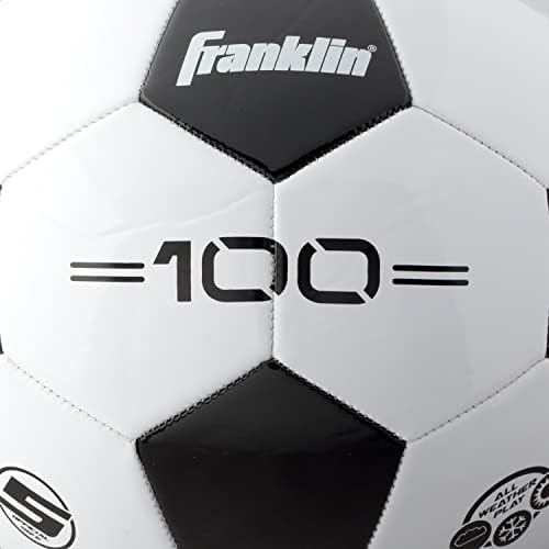Franklin Sports Soccer Balls - Youth & Adult - Sizes 3, 4 & 5 - Single & Bulk Packs - Black & White