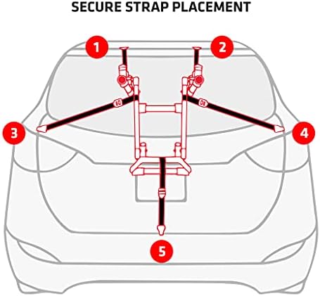 Allen Sports Deluxe+ 2-Bike Trunk Mounted Carrier