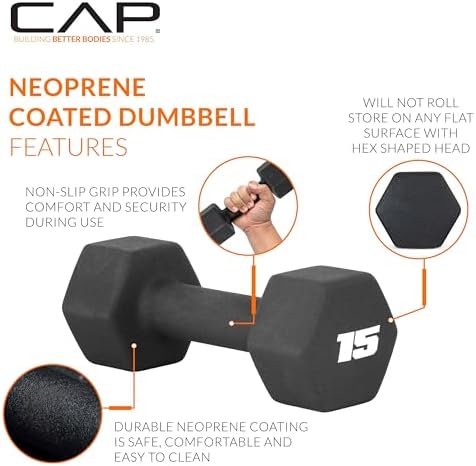 CAP Barbell Neoprene Dumbbell Weights Pairs & Sets | Multiple Colors
