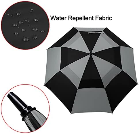G4Free 47/54/62/68 Inch Automatic Open Golf Umbrella Oversize Extra Large Double Canopy Vented Windproof Waterproof Stick Umbrellas