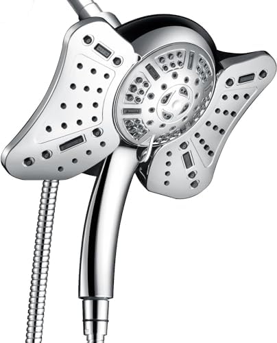 GRICH 2.5GPM Shower Head with Handheld Spray Combo: 2 in 1 Rainfall Shower Heads high pressure & Handheld Shower Head, 9 Spray Modes/Settings Detachable Shower Head with 60 Inch Hose