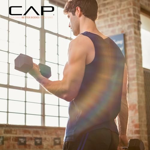 CAP Barbell Coated Hex Dumbbell Weight | Multiple Options