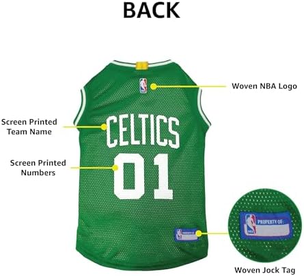 Pets First NBA BOSTON CELTICS DOG Jersey, Medium - Tank Top Basketball Pet Jersey